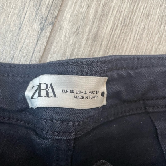 Zara wide legged jeans - size 4 / Navy - Picture 2 of 7